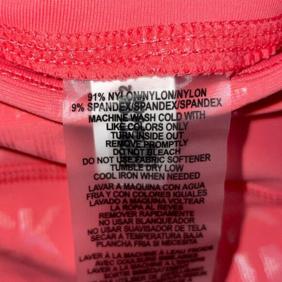 Calvin Klein Print Allover Stretch Ins. 7 Bike Shorts Orange Small - Picture 8 of 8